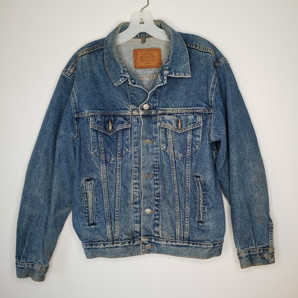 Vintage Calvin Klein Mens Denim Trucker Jacket